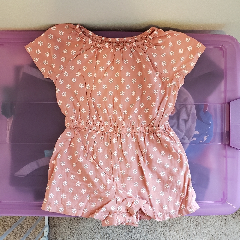 Pink Printed Swing Romper